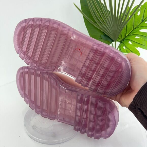 Melissa Melissa Bass Ad Oxford Sneaker Size 9 Pink Rubber Chunky Platform Shoe - Picture 11 of 16